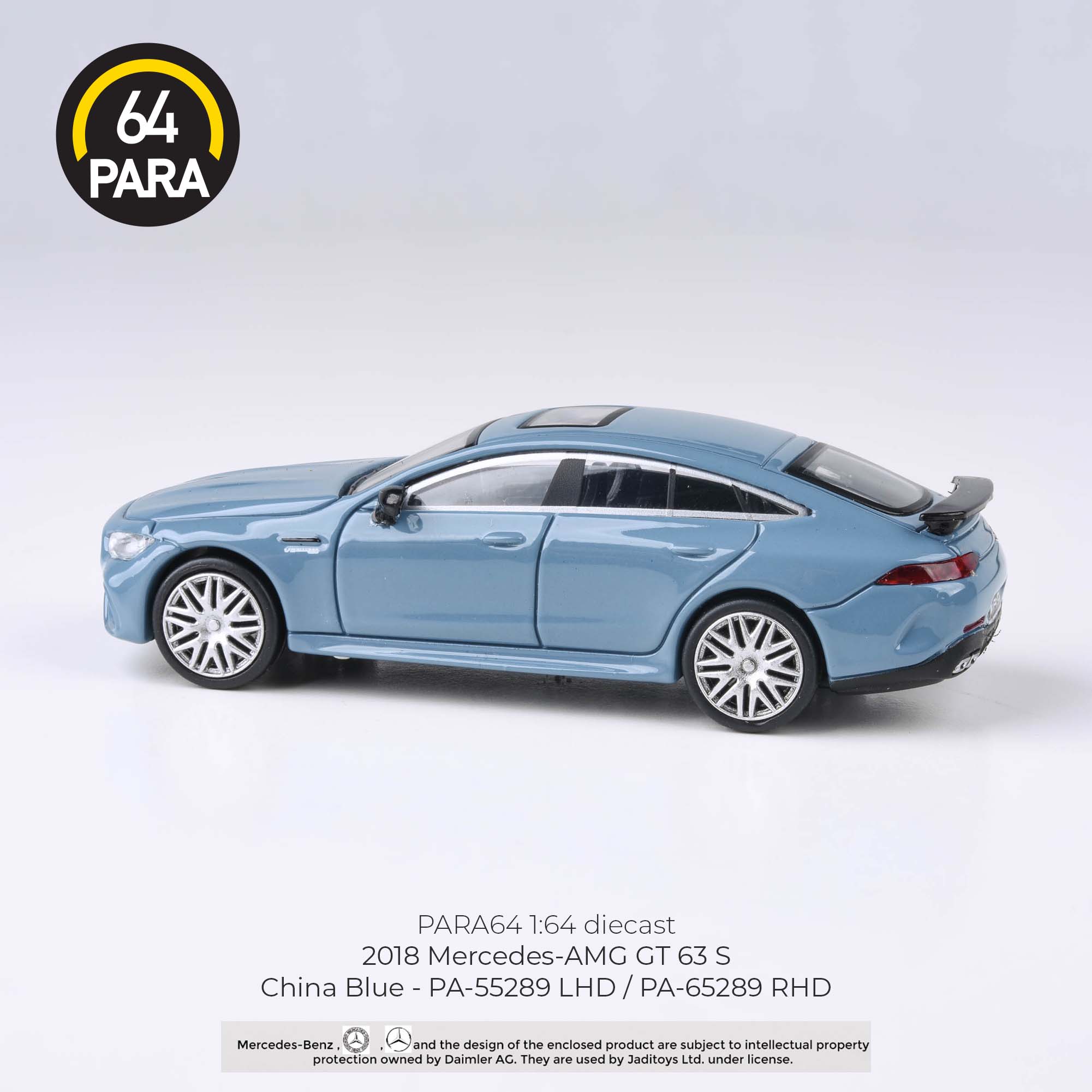 Para64 1/64 Mercedes – AMG GT 63s China Blue PA55289 Diecast Scale Model Car