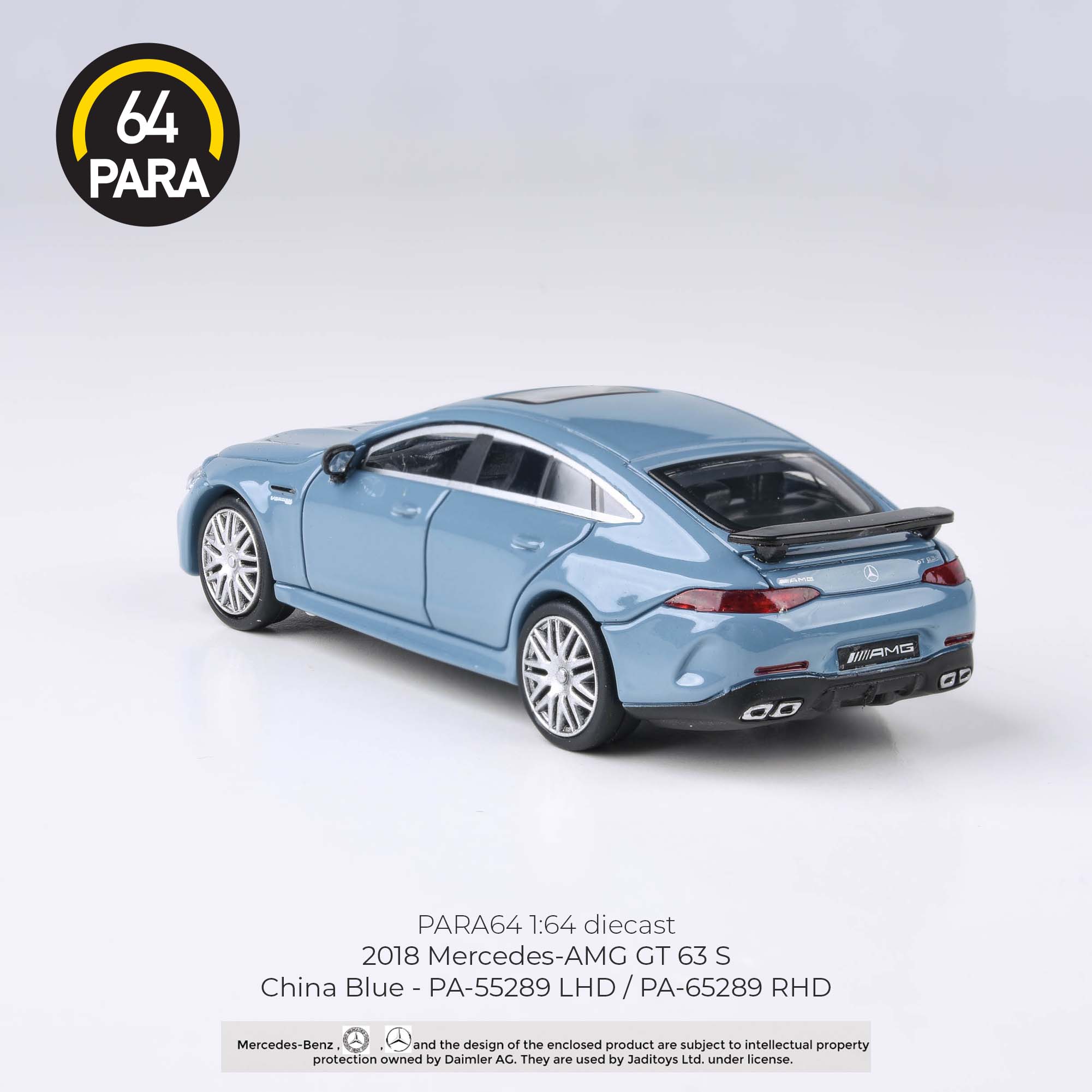 Para64 1/64 Mercedes – AMG GT 63s China Blue PA55289 Diecast Scale Model Car