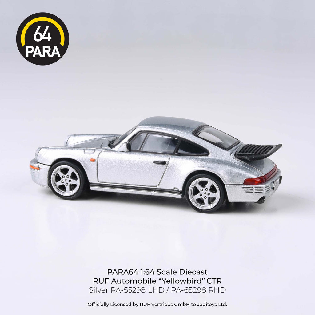 Para64 1/64 1987 RUF CTR Yellowbird Silver LHD PA55298 Diecast Scale Model Car