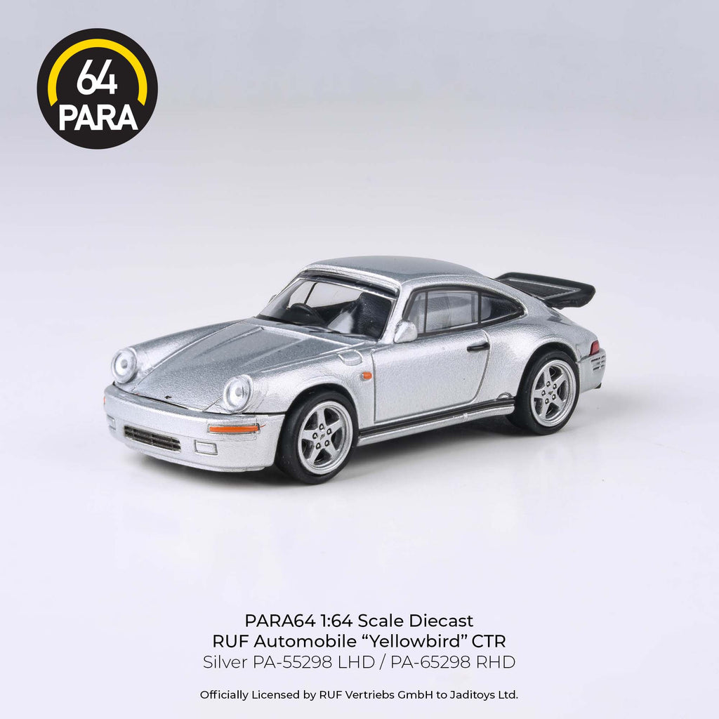 Para64 1/64 1987 RUF CTR Yellowbird Silver LHD PA55298 Diecast Scale Model Car
