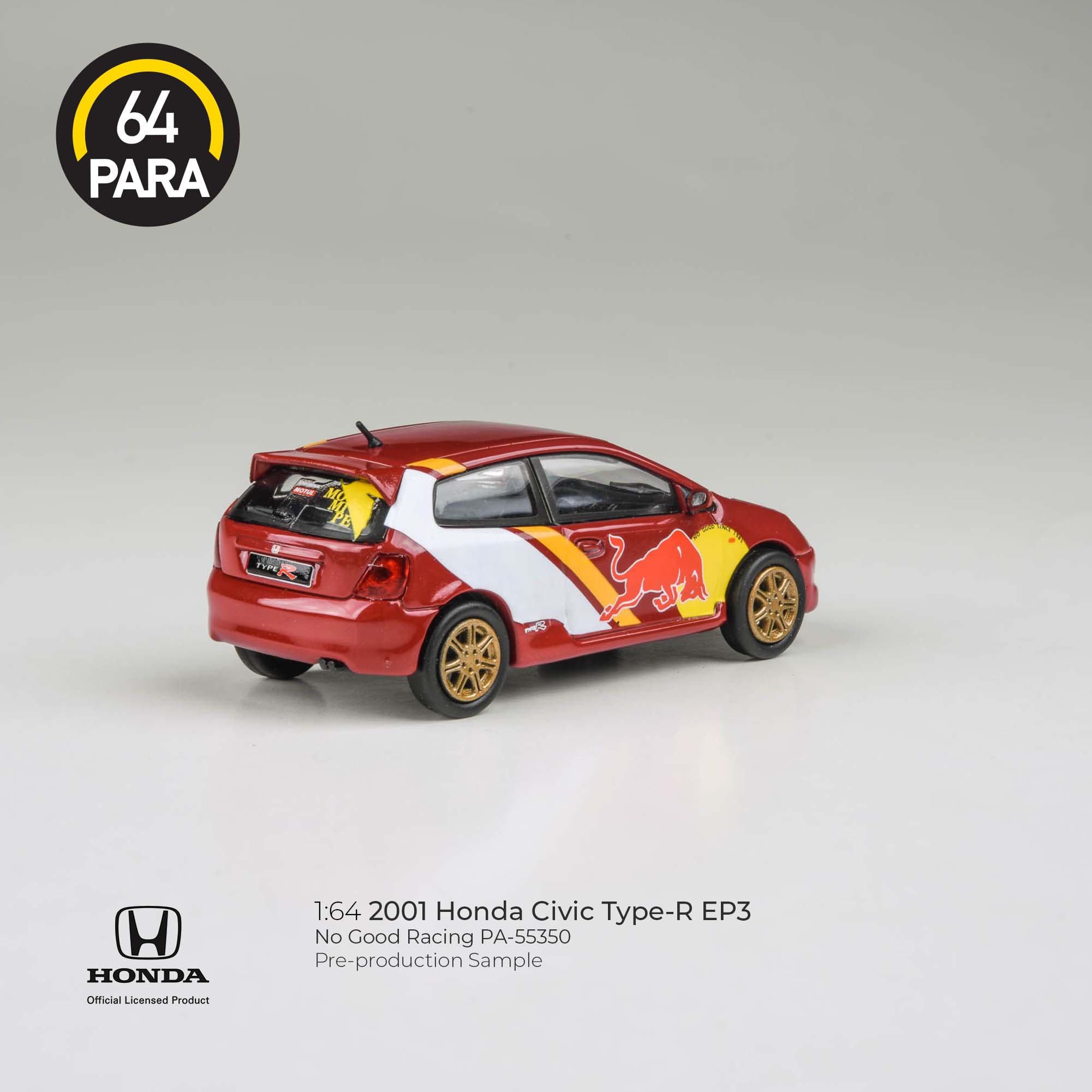 Para64 1/64 Honda Civic Type R EP3 No Good Racing PA-55350 Diecast Scale Model