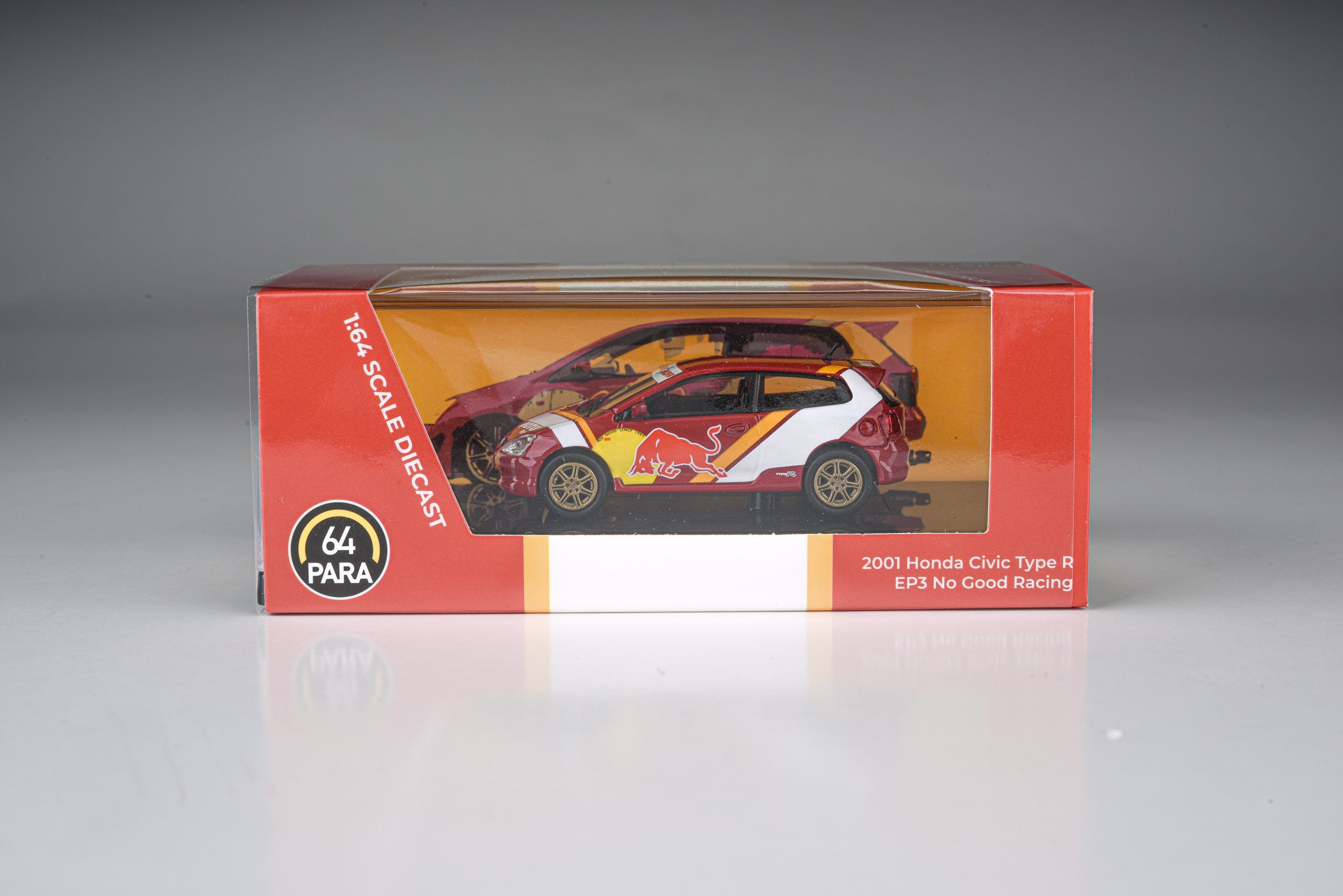 Para64 1/64 Honda Civic Type R EP3 No Good Racing PA-55350 Diecast Scale Model