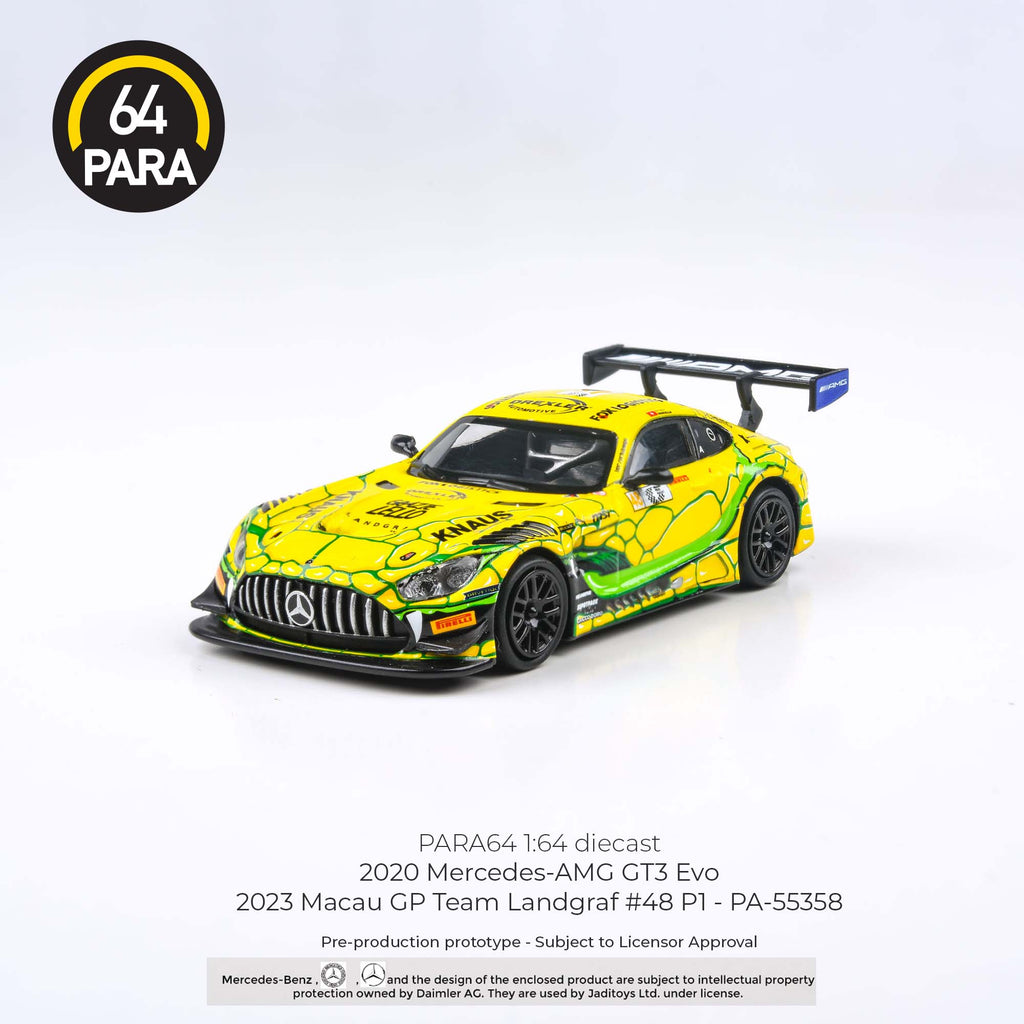 Para64 1/64 2020 Mercedes- AMG GT3 Evo 2023 Macau GP Team Landgraf # 48 P1 PA - 55358 Diecast Scale Model