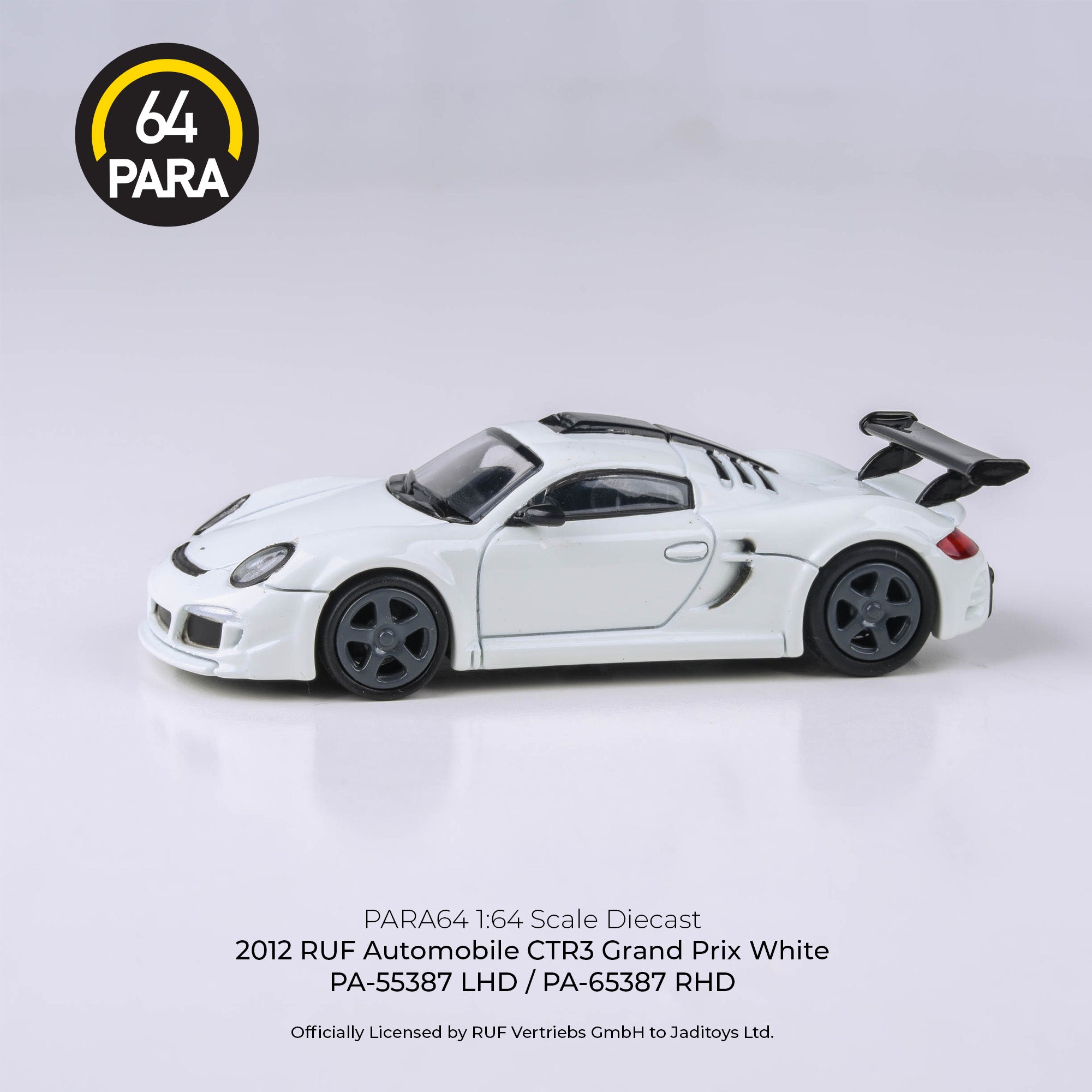 Para64 1/64 2012 RUF CTR3 Clubsport Grand Prix White PA55387 Diecast Model Car