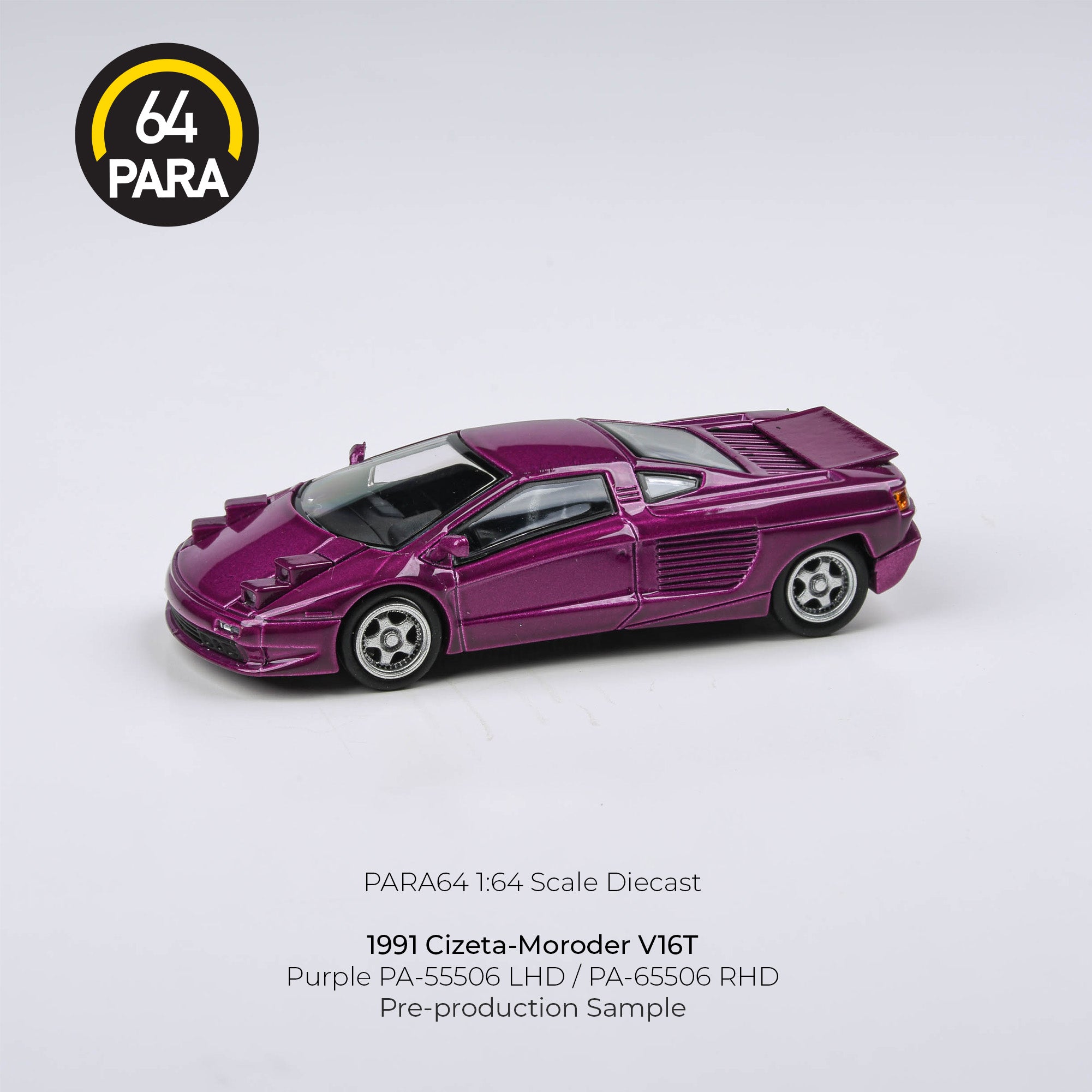 Para64 1/64 1991 Cizeta – Moroder V16T Purple PA55506 Diecast Scale Model Car