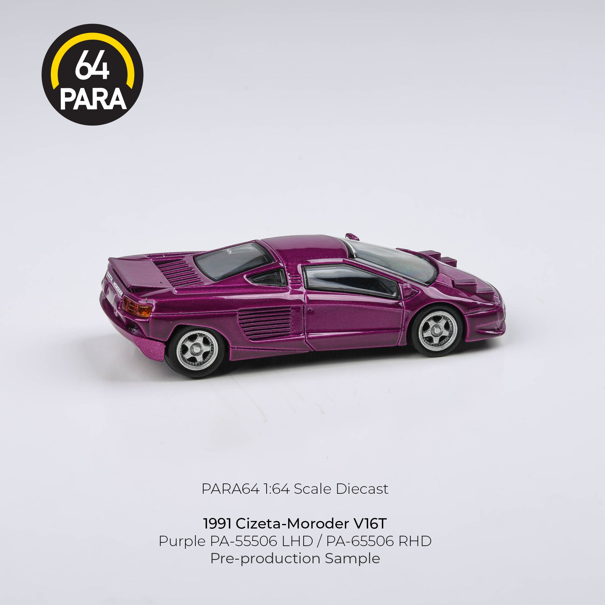 Para64 1/64 1991 Cizeta – Moroder V16T Purple PA55506 Diecast Scale Model Car