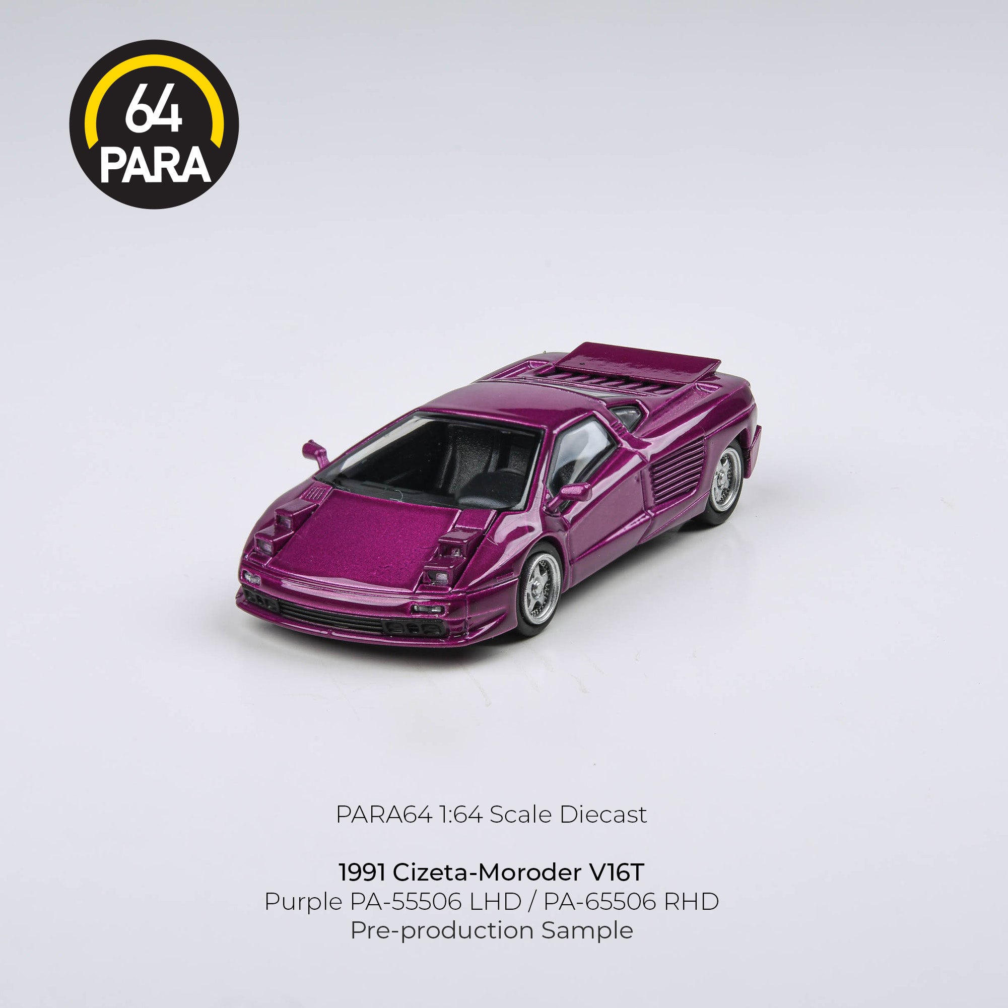 Para64 1/64 1991 Cizeta – Moroder V16T Purple PA55506 Diecast Scale Model Car