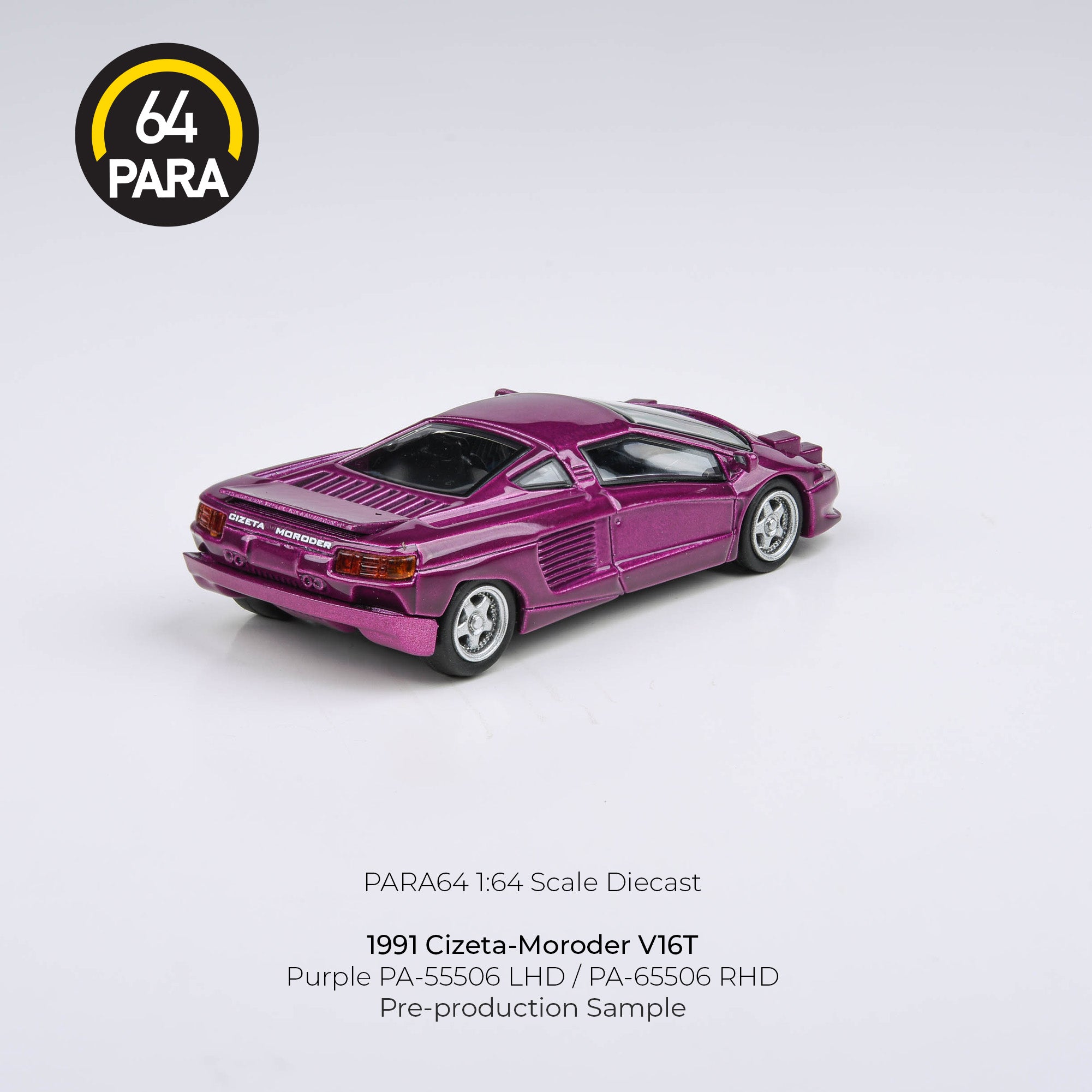 Para64 1/64 1991 Cizeta – Moroder V16T Purple PA55506 Diecast Scale Model Car