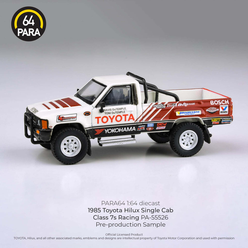 Para64 1/64 1985 Toyota Hilux Single Cab Class 7S Racing PA55526 Diecast Scale Model Car
