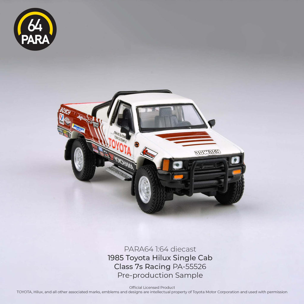 Para64 1/64 1985 Toyota Hilux Single Cab Class 7S Racing PA55526 Diecast Scale Model Car