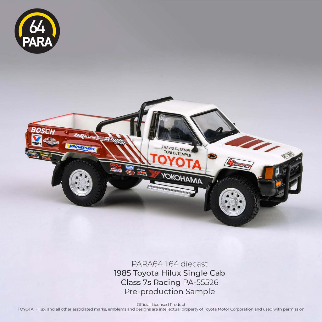 Para64 1/64 1985 Toyota Hilux Single Cab Class 7S Racing PA55526 Diecast Scale Model Car