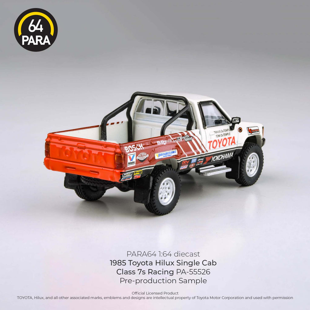 Para64 1/64 1985 Toyota Hilux Single Cab Class 7S Racing PA55526 Diecast Scale Model Car