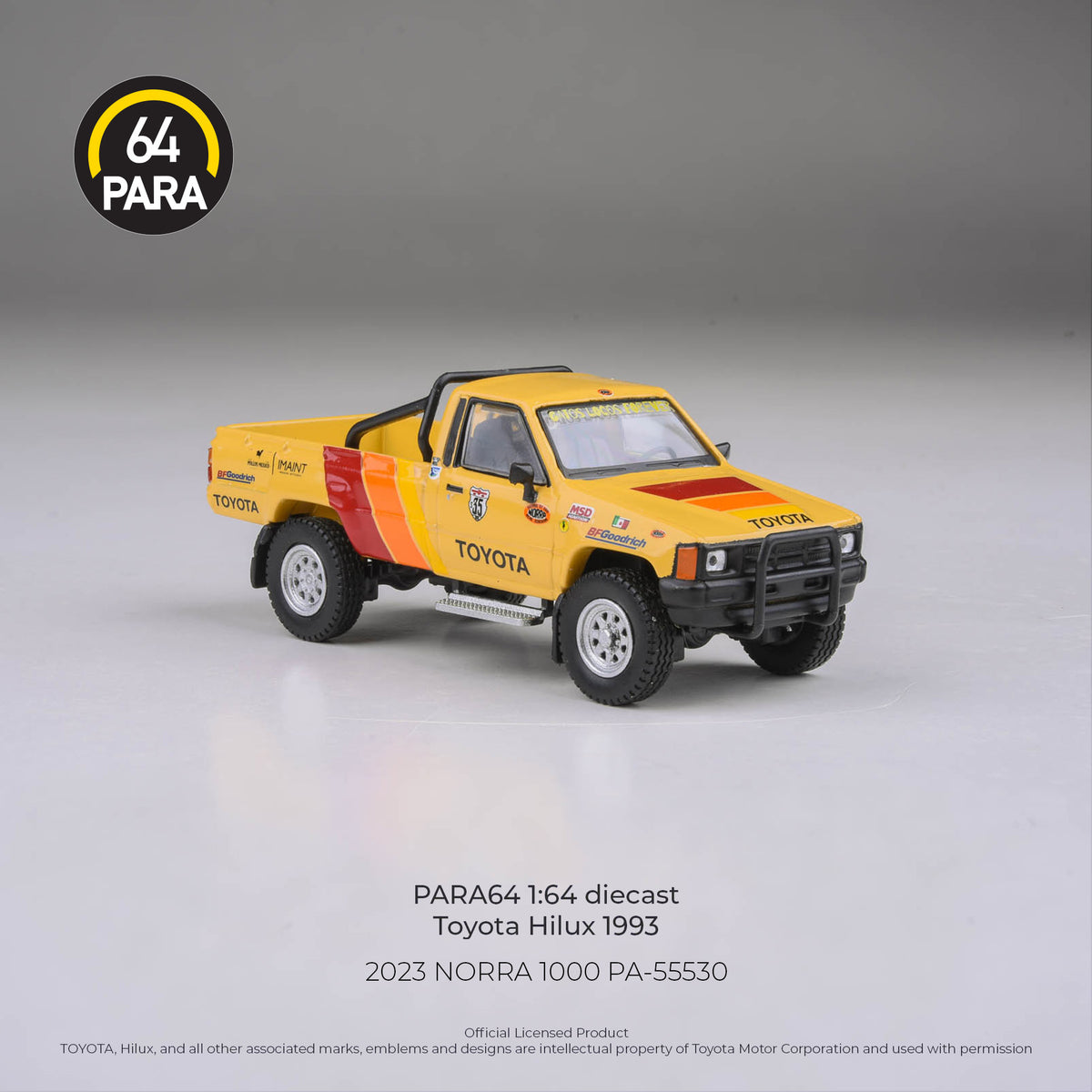 [PRE ORDER] Para64 1/64 Toyota Hilux 2023 NORRA 1000 PA55530 Diecast Scale Model Car