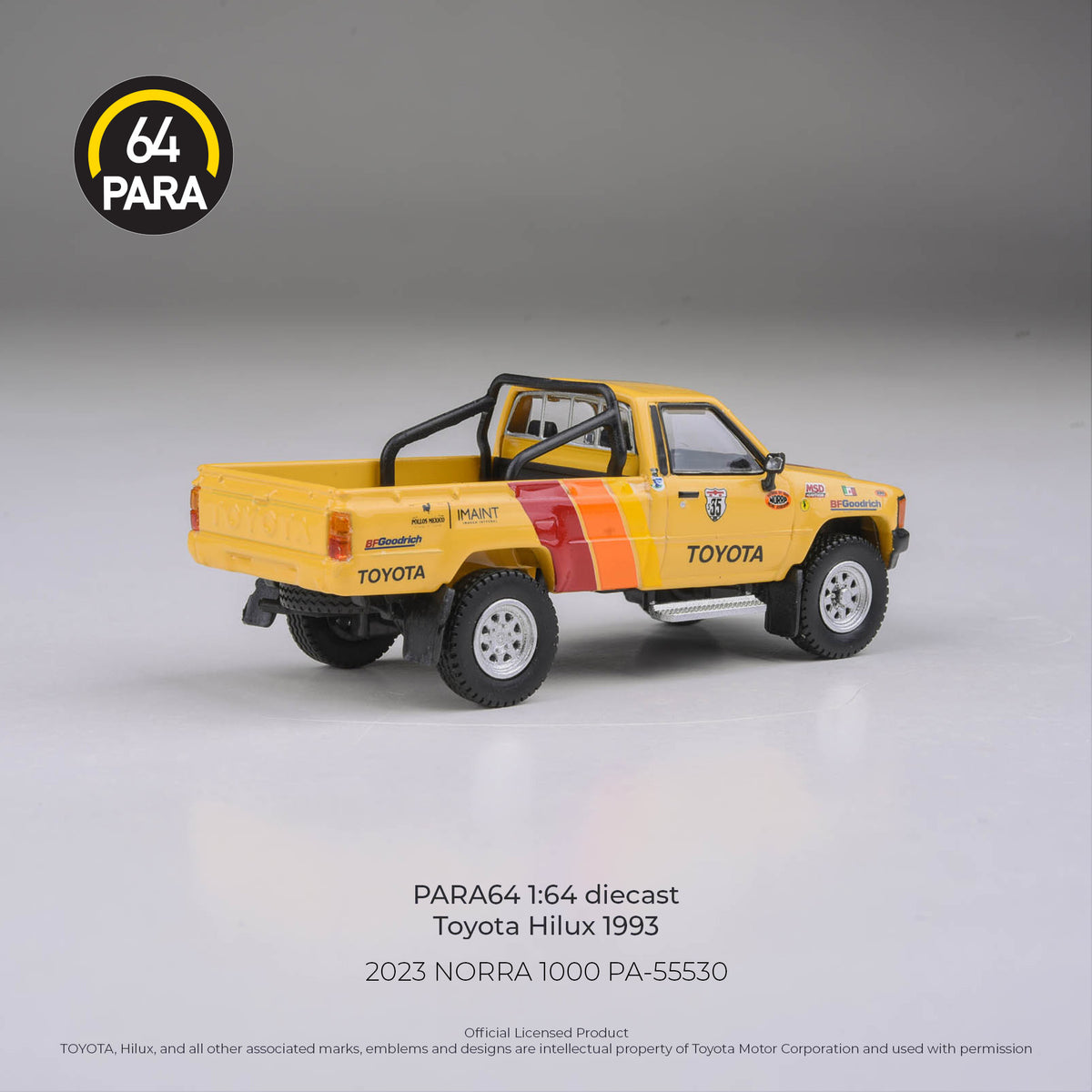 [PRE ORDER] Para64 1/64 Toyota Hilux 2023 NORRA 1000 PA55530 Diecast Scale Model Car