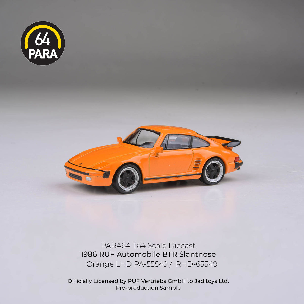 [PRE ORDER] Para64 1/64 1986 RUF BTR Orange PA55549 Diecast Scale Model Car
