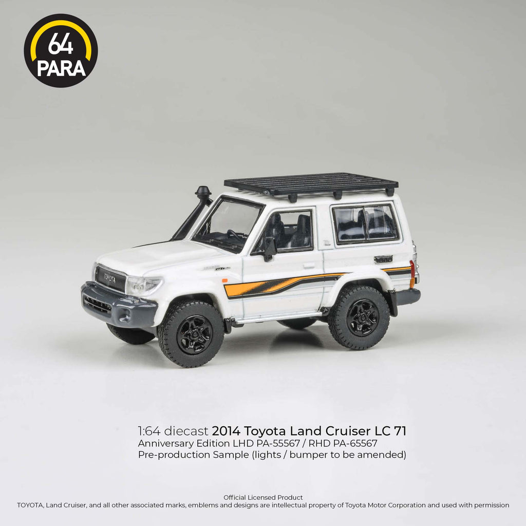Para64 1/64 2014 Toyota Land Cruiser LC 71 Anniversary Edition PA-55567 LHD Diecast Scale Model Toy Car