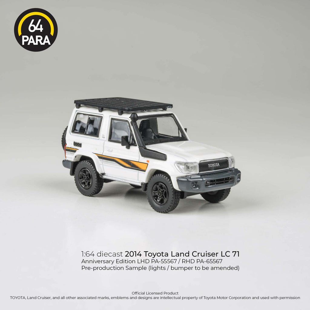 Para64 1/64 2014 Toyota Land Cruiser LC 71 Anniversary Edition PA-55567 LHD Diecast Scale Model Toy Car