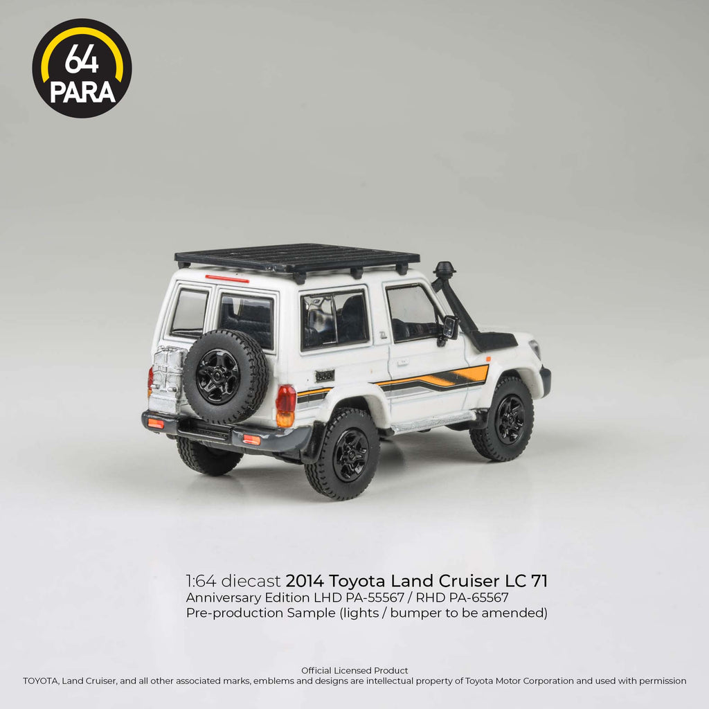 Para64 1/64 2014 Toyota Land Cruiser LC 71 Anniversary Edition PA-55567 LHD Diecast Scale Model Toy Car