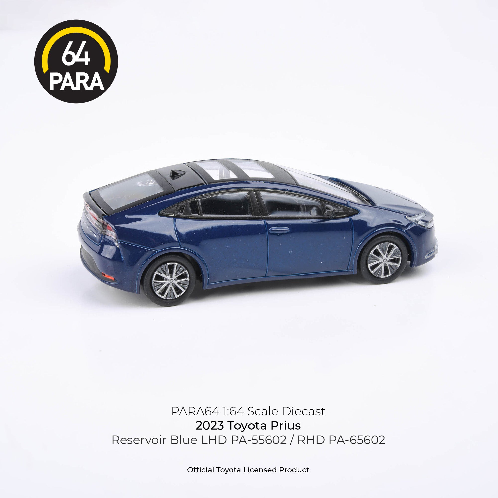 Para64 1/64 2023 Toyota Prius Reservoir Blue PA55602 Diecast Scale Model Car