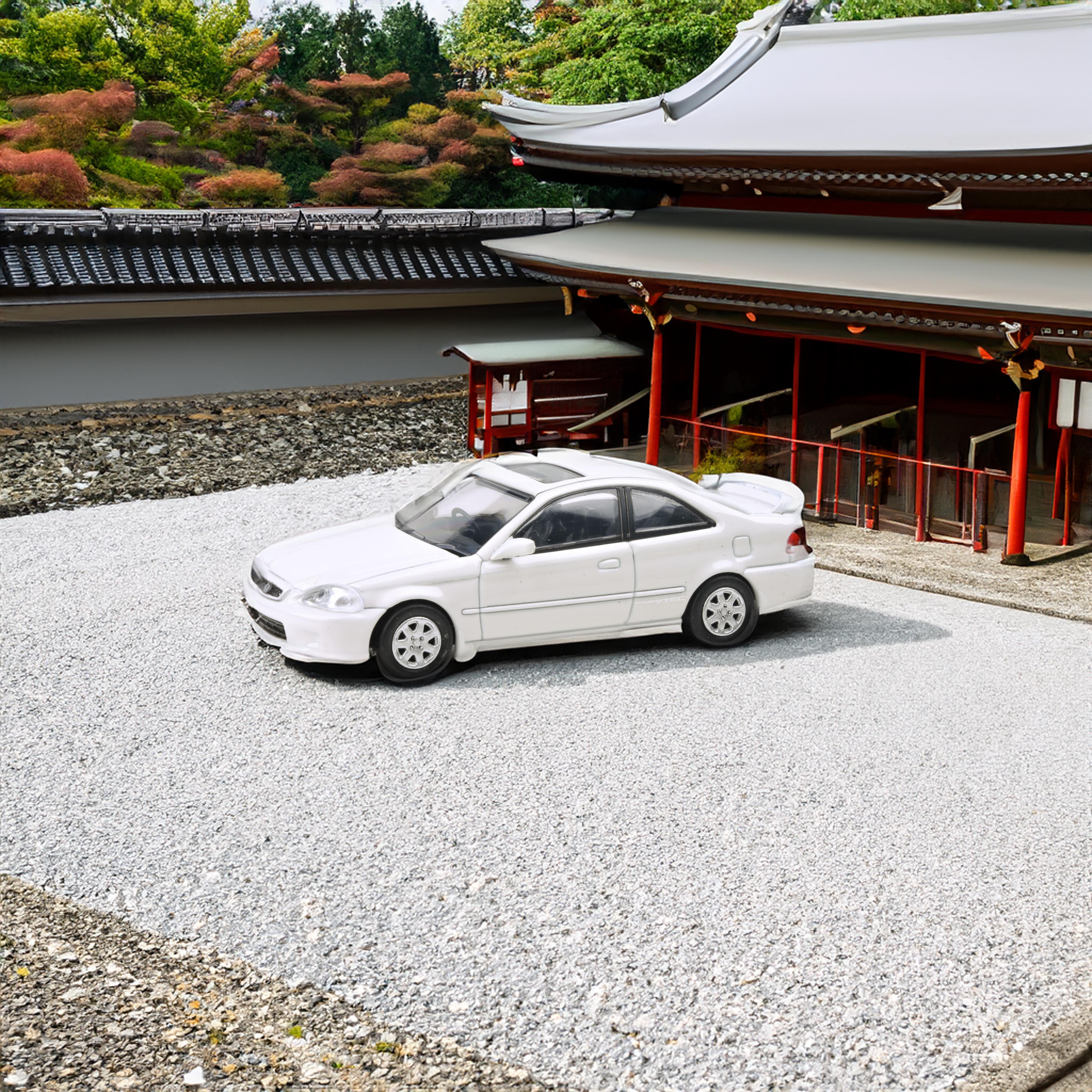 Para64 1:64 1999 Honda Civic VTi-R / EX EM1 Taffeta White LHD PA-55624 Diecast Scale Model