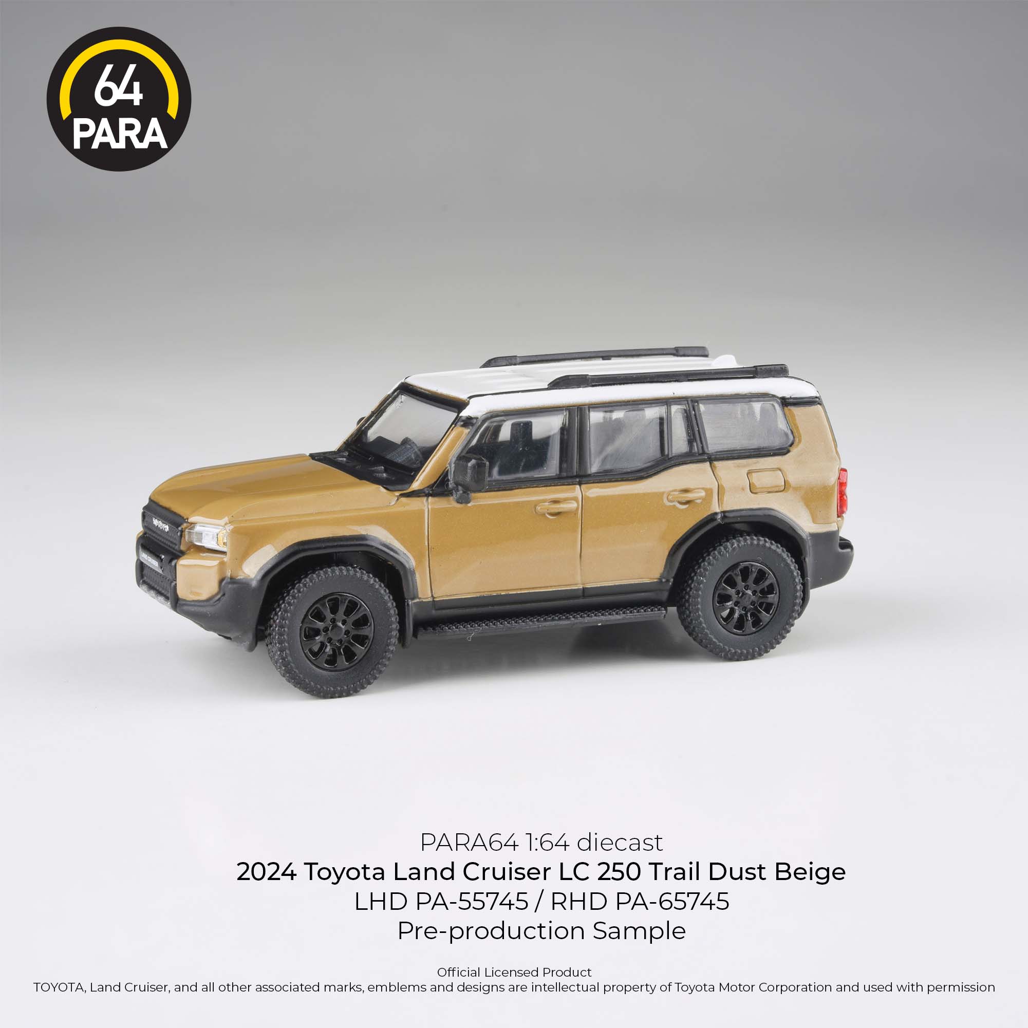 Para64 1:64 2024 Toyota Land Cruiser 250 Dusty Trail  LHD PA55745 Diecast Scale Model