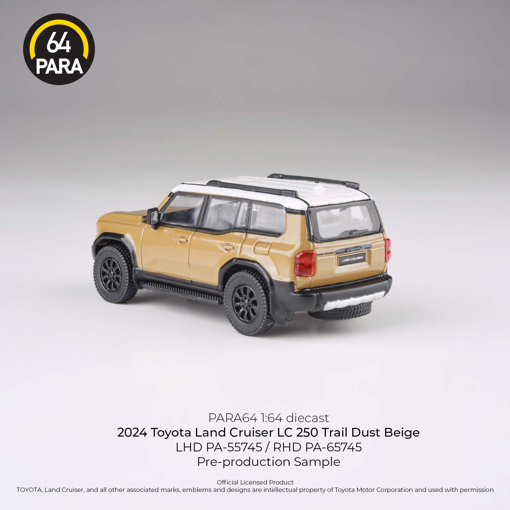 Para64 1:64 2024 Toyota Land Cruiser 250 Dusty Trail  LHD PA55745 Diecast Scale Model