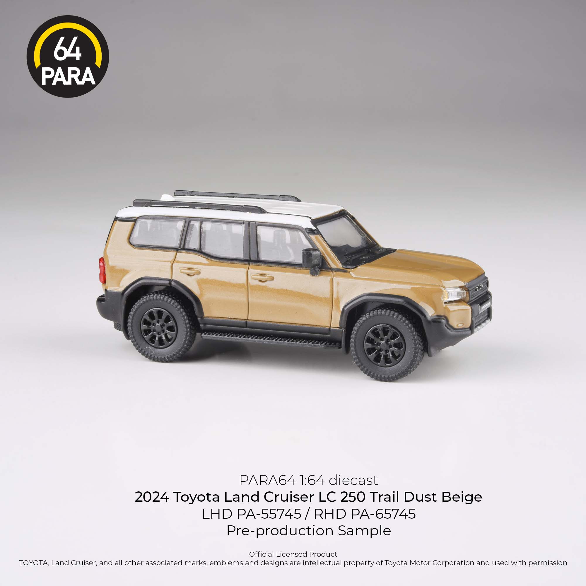 Para64 1:64 2024 Toyota Land Cruiser 250 Dusty Trail  LHD PA55745 Diecast Scale Model
