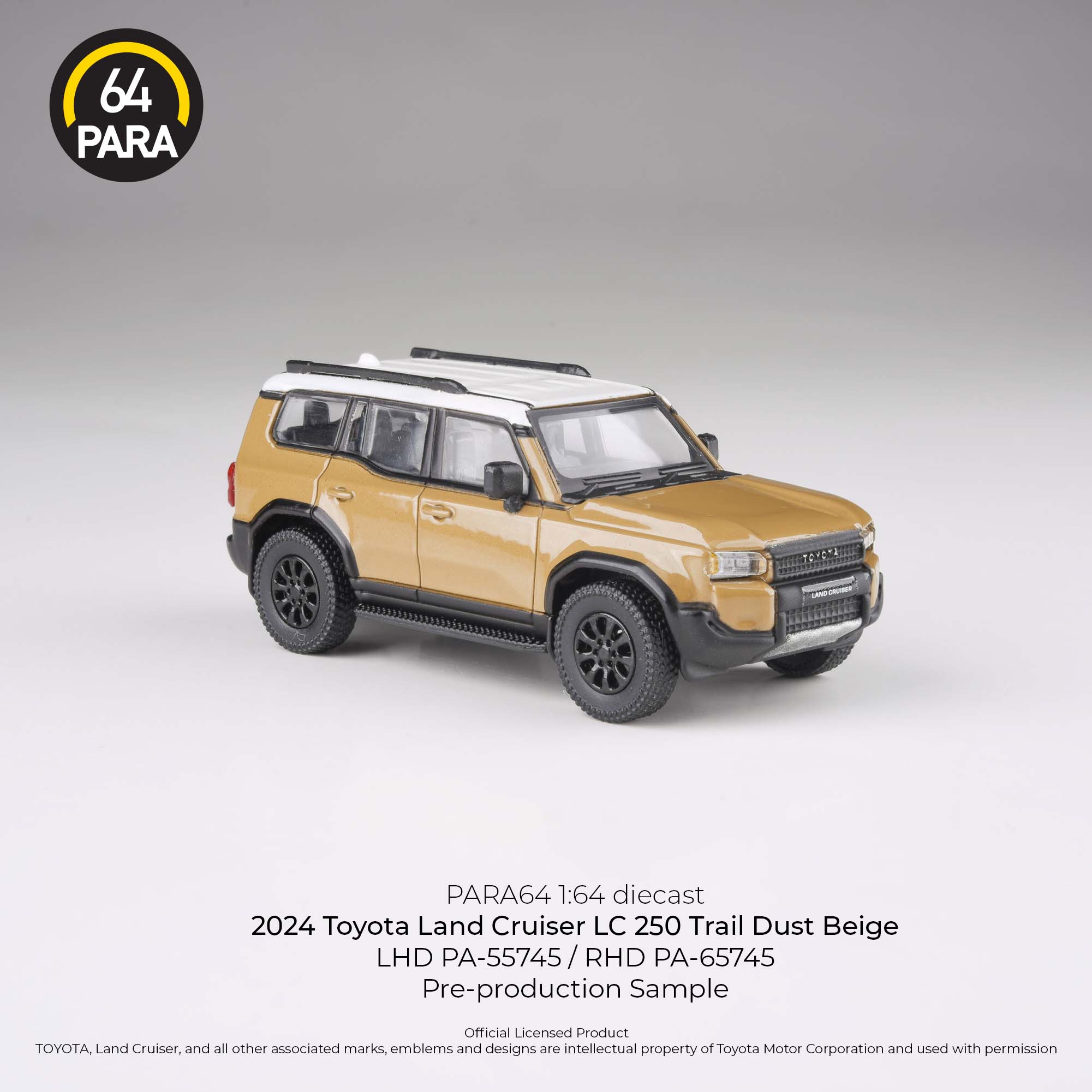 Para64 1:64 2024 Toyota Land Cruiser 250 Dusty Trail  LHD PA55745 Diecast Scale Model
