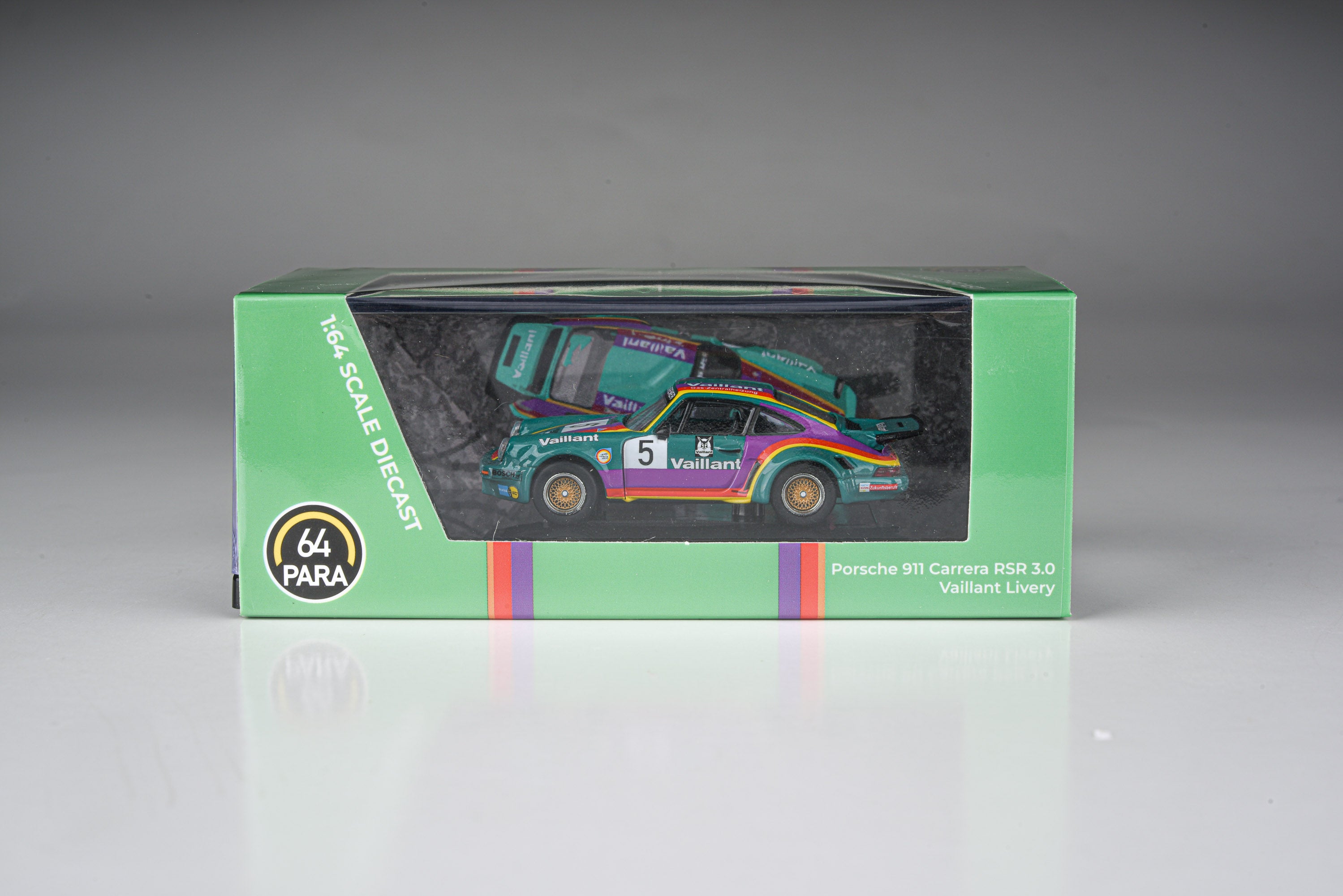 Para64 1/64 Porsche 911 Carrera RSR 3.0 1975 'Vaillant' Kramer Racing PA-55792 Diecast Scale Model Toy Car