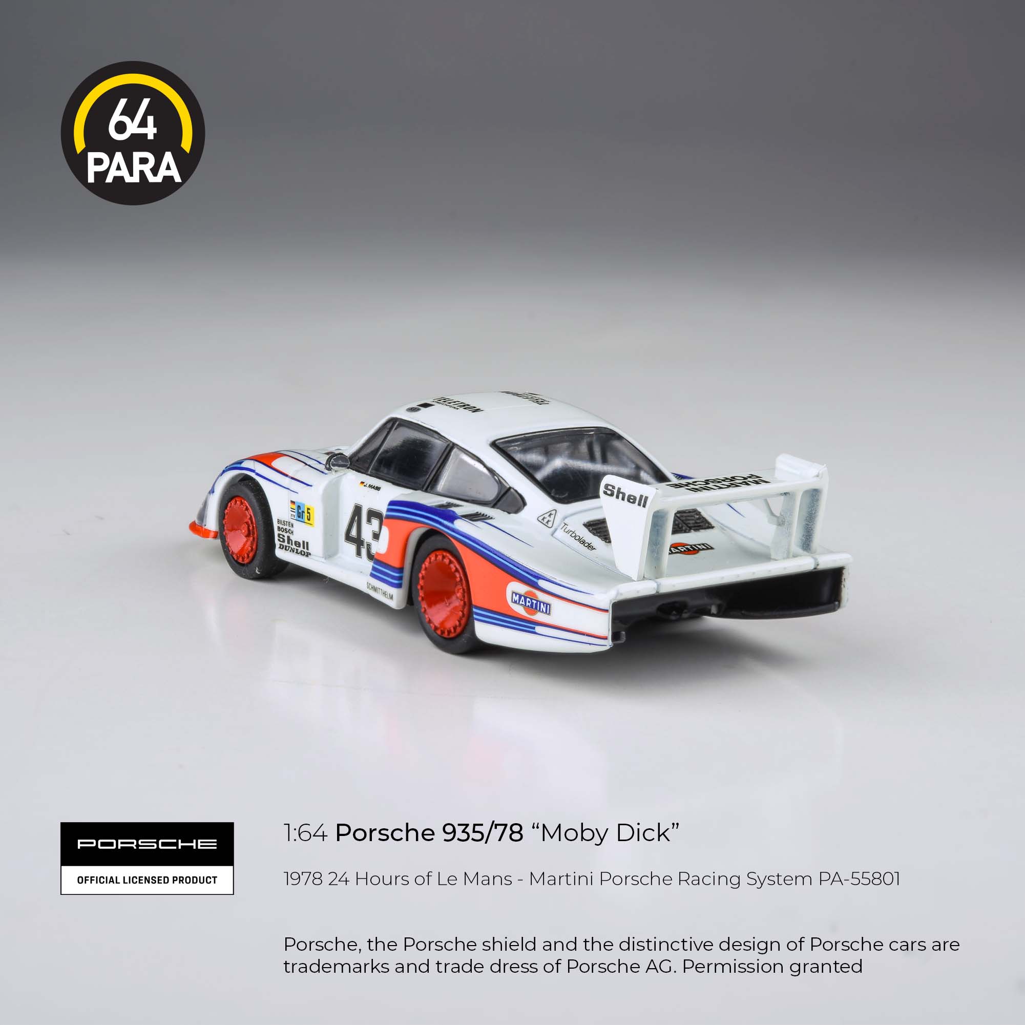Para64 1:64 Porsche 935/78 "Moby Dick" 1978 24H of Le Mans PA55801 Diecast Scale Model