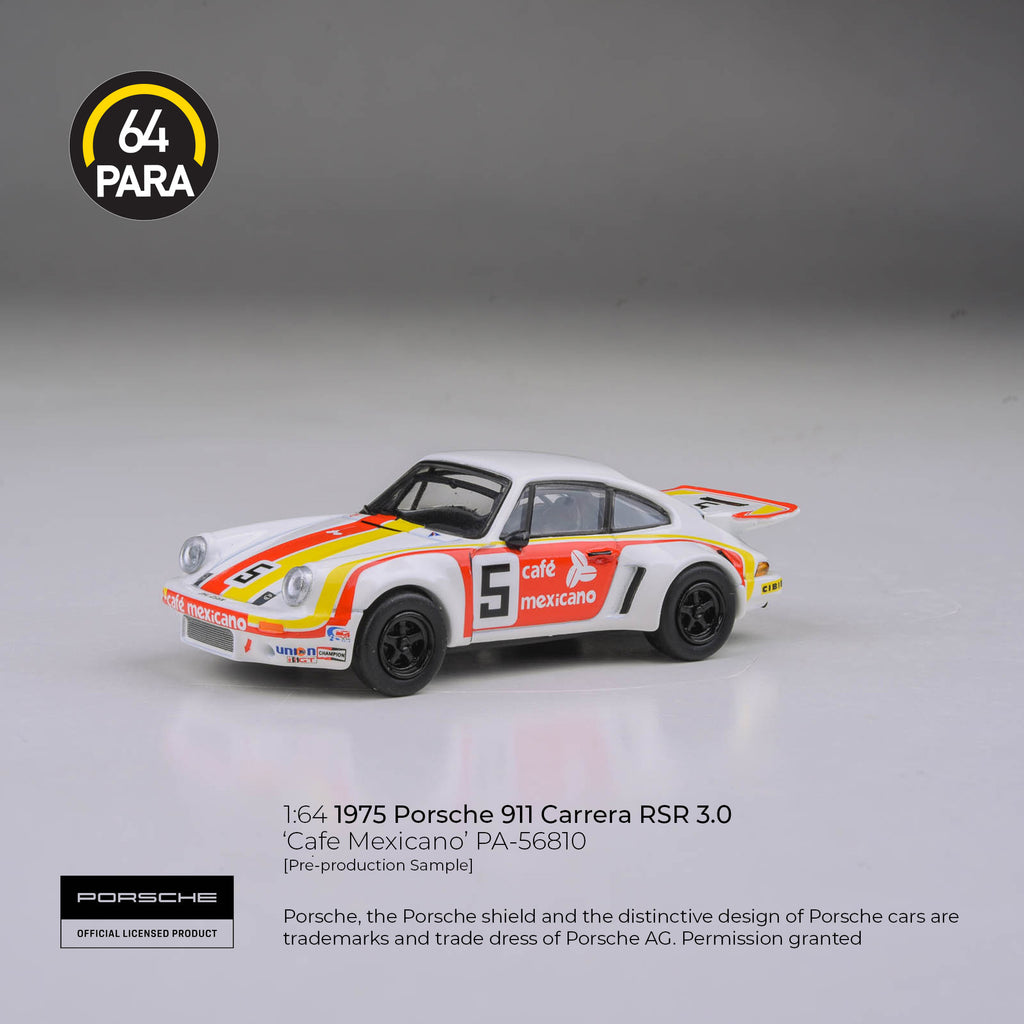 [PRE ORDER] Para64 1/64 1974 Porsche 911 3.0 RSR 'Café Mexicano' PA56810 Diecast Scale Model Car