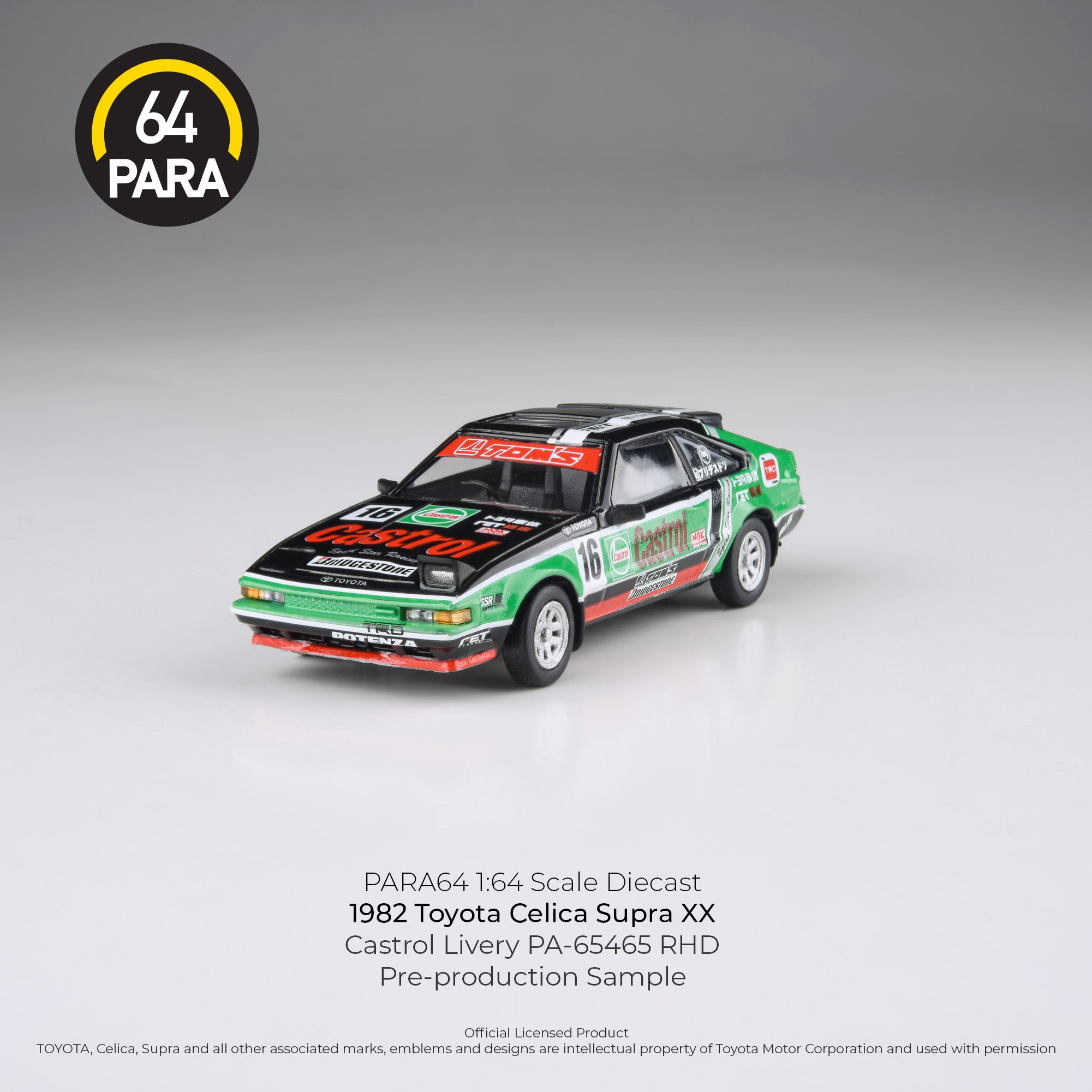 Para64 1:64 2024 1984 Toyota Celica Supra XX Castrol Livery PA65456 Diecast Scale Model