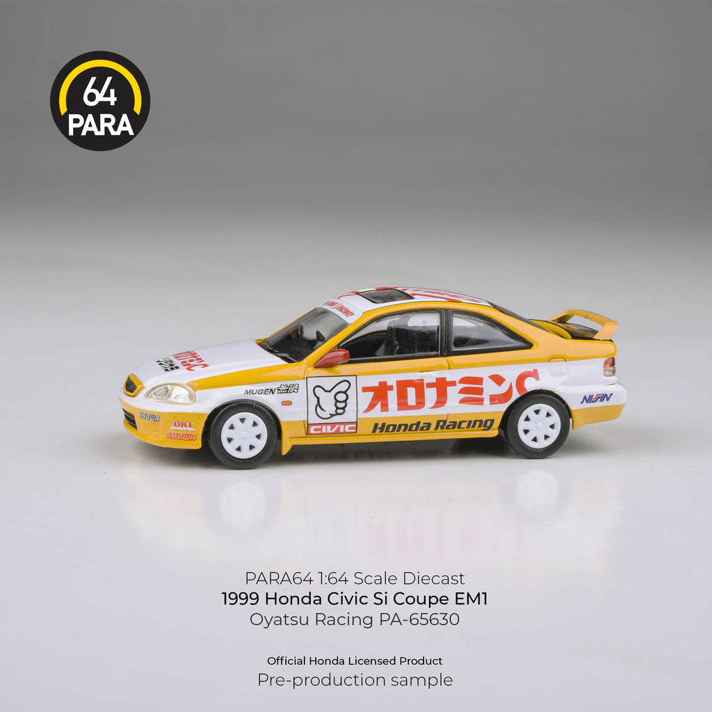 [PRE ORDER] Para64 1/64 1999 Honda Civic EM1 Oyatsu Racing PA-65630 Diecast Scale Model Car
