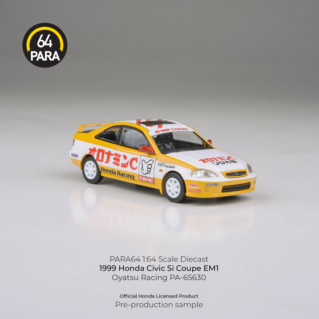 [PRE ORDER] Para64 1/64 1999 Honda Civic EM1 Oyatsu Racing PA-65630 Diecast Scale Model Car