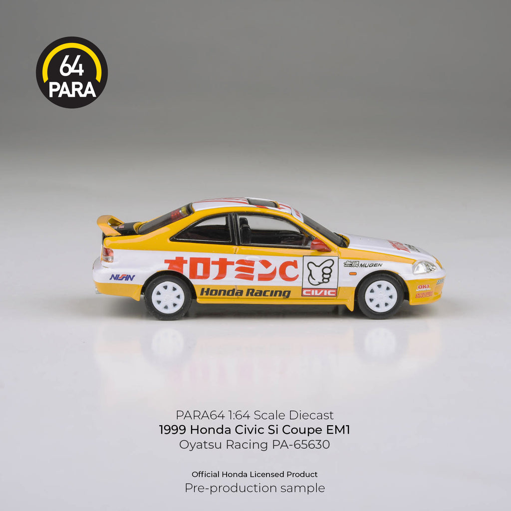 [PRE ORDER] Para64 1/64 1999 Honda Civic EM1 Oyatsu Racing PA-65630 Diecast Scale Model Car