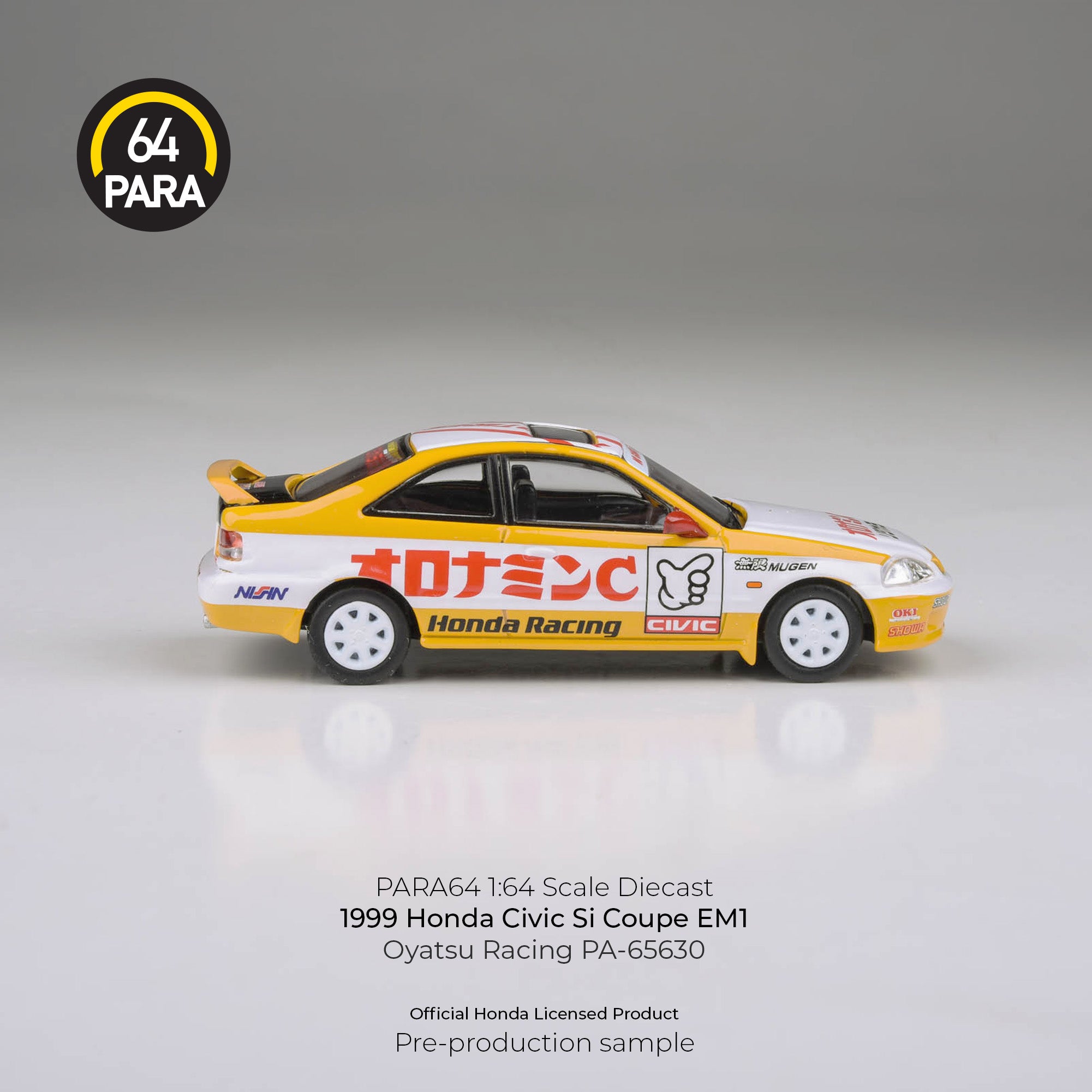 [PRE ORDER] Para64 1/64 1999 Honda Civic EM1 Oyatsu Racing PA-65630 Diecast Scale Model Car