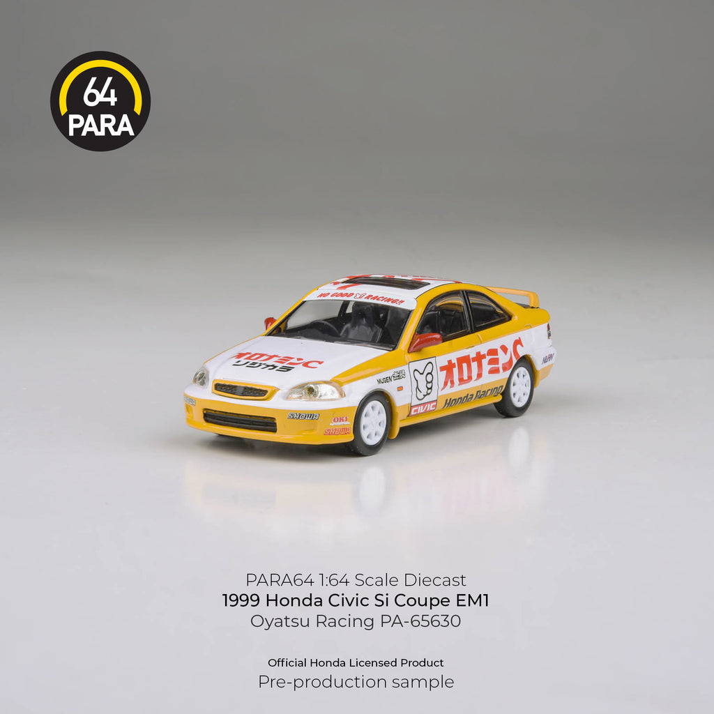 [PRE ORDER] Para64 1/64 1999 Honda Civic EM1 Oyatsu Racing PA-65630 Diecast Scale Model Car