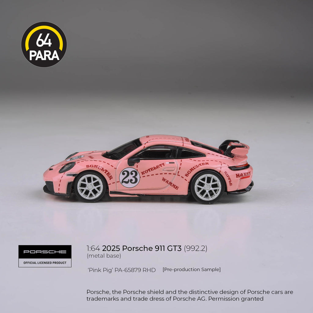 [PRE ORDER] Para64 1/64 2026 Porsche 911 GT3 (992.2) Pink Pig PA65879 Diecast Scale Model Car