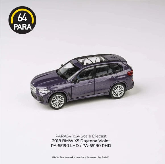 Para64 1/64 2018 BMW X5 Daytona Violet PA55190 Diecast Scale Model Car