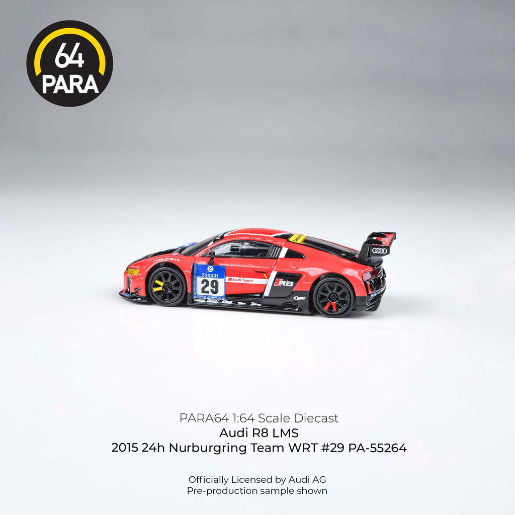 Para64 1/64 Audi R8 LMS 2015 24h Nurburgring Team  WRT#29 PA55264 Diecast Scale Model Car