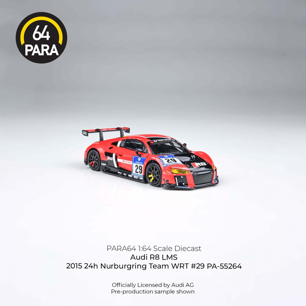 Para64 1/64 Audi R8 LMS 2015 24h Nurburgring Team  WRT#29 PA55264 Diecast Scale Model Car