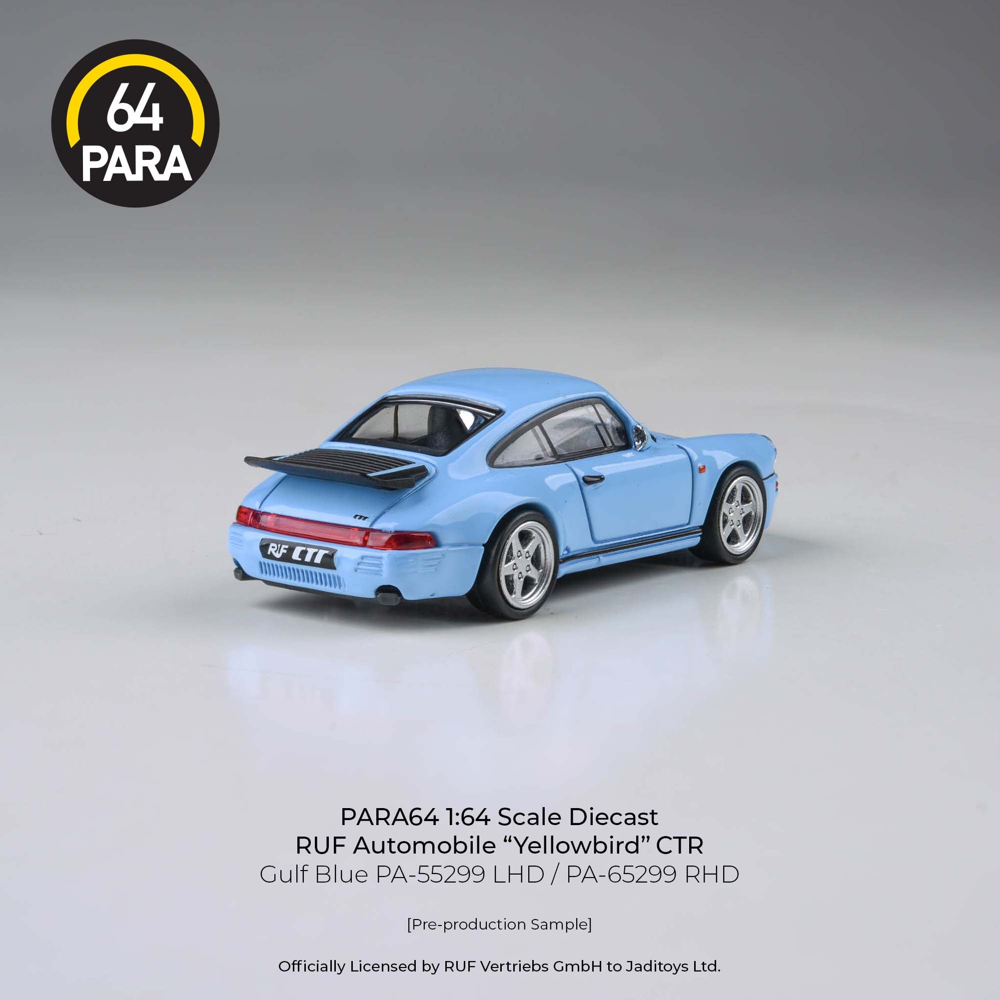 Para64 1/64 RUF Automobile “Yellowbird” CTR Gulf Blue PA55299 Diecast Scale Model Car