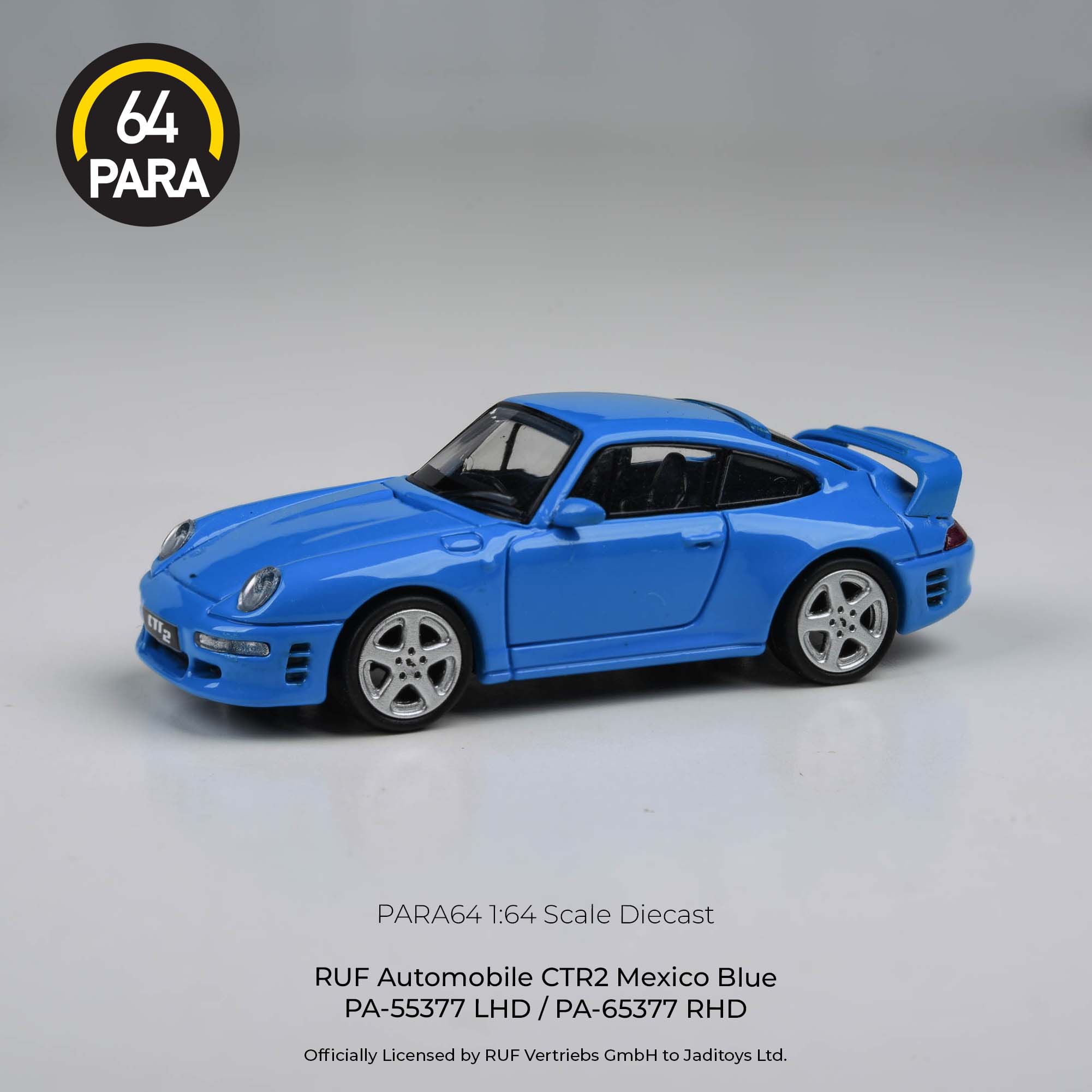 Para64 1/64 Porsche RUF Automobile CTR2 Mexico Blue PA55377 Diecast Scale Model Car