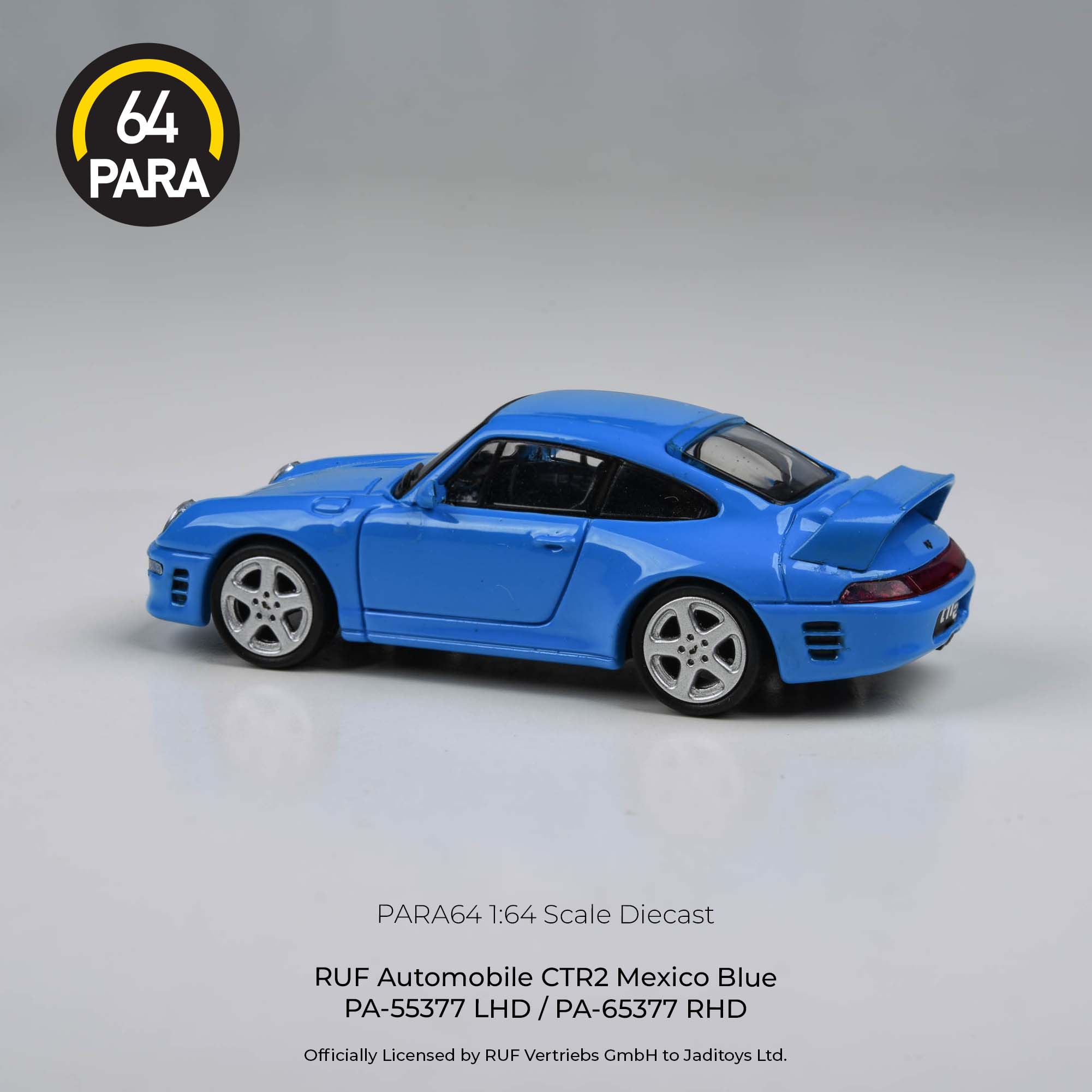 Para64 1/64 Porsche RUF Automobile CTR2 Mexico Blue PA55377 Diecast Scale Model Car