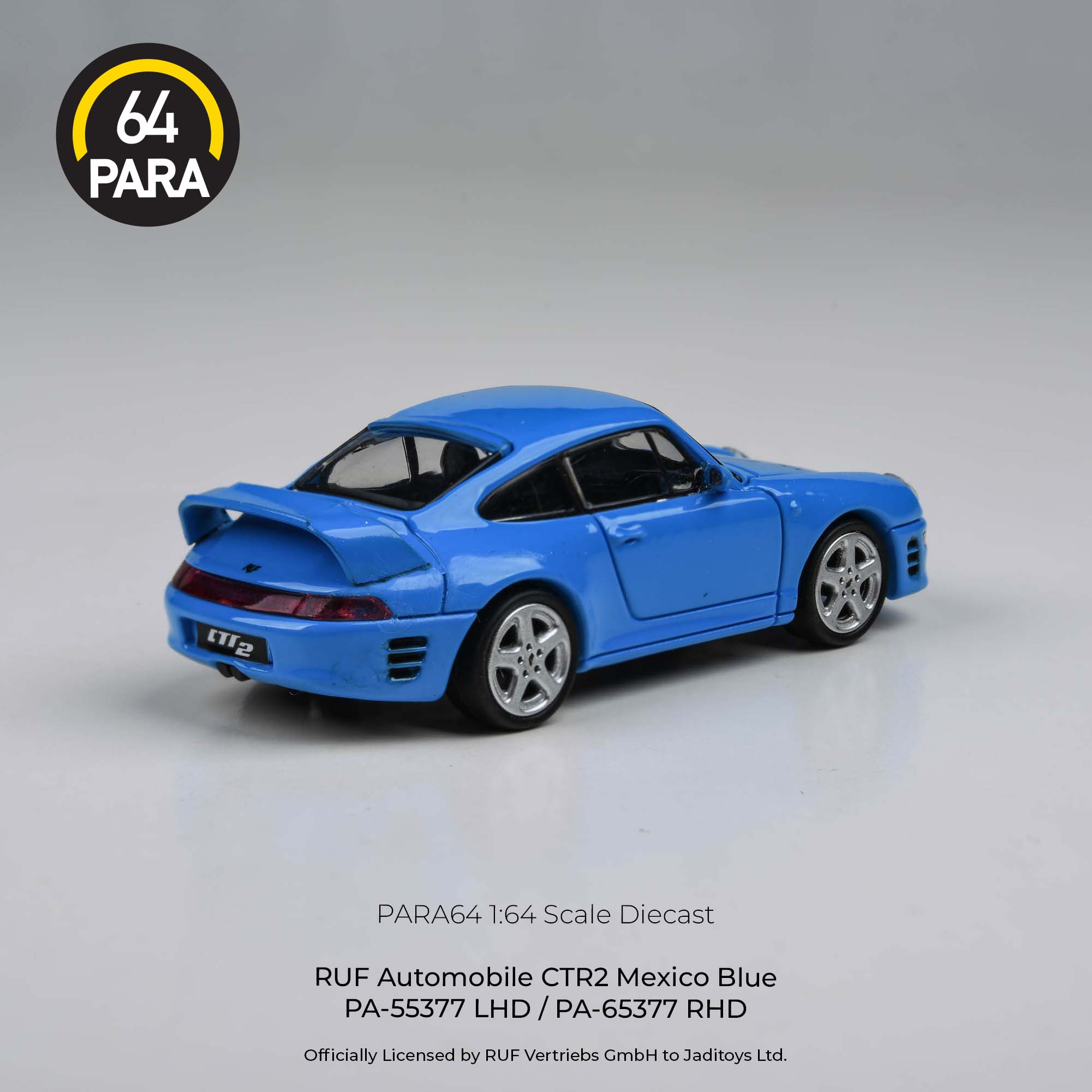 Para64 1/64 Porsche RUF Automobile CTR2 Mexico Blue PA55377 Diecast Scale Model Car