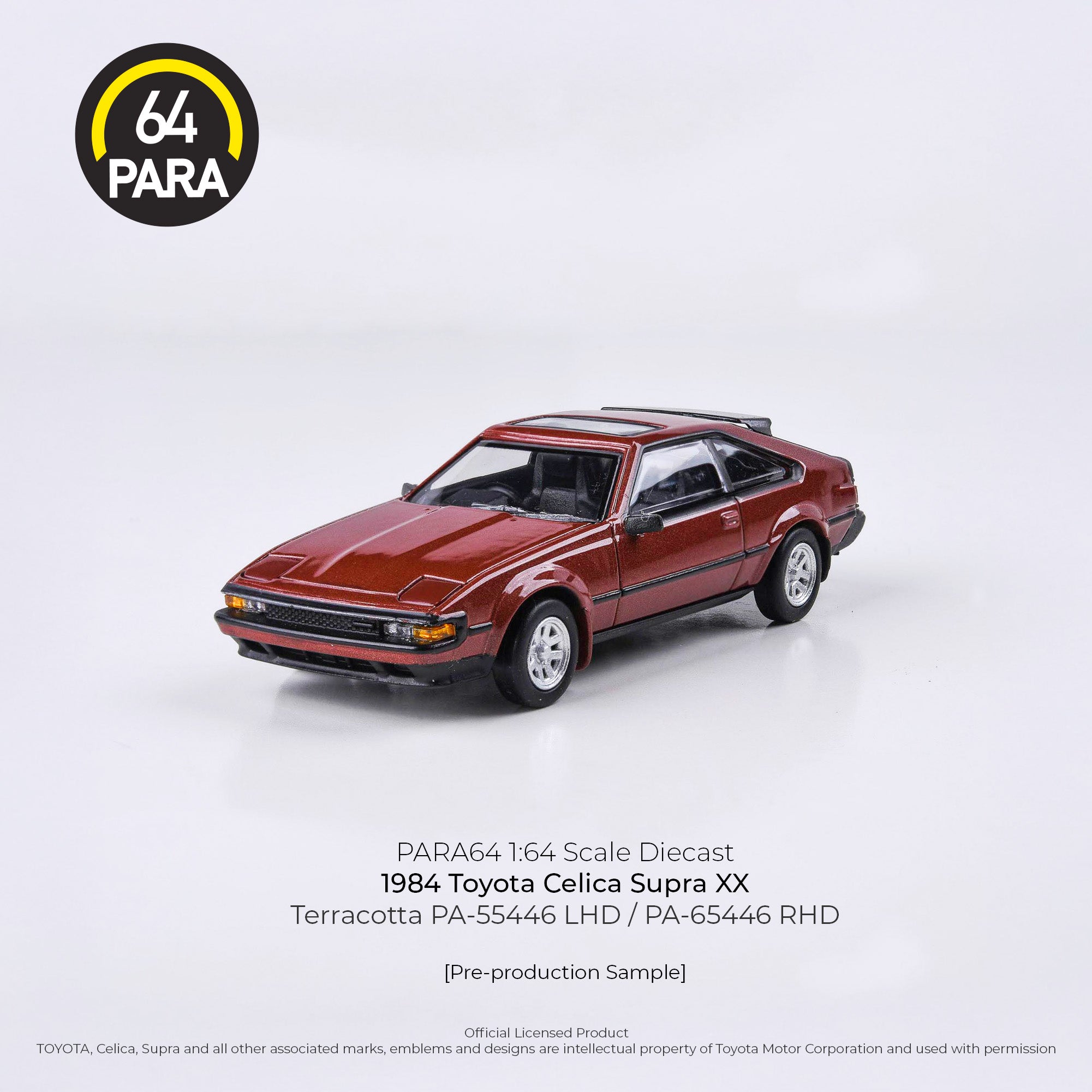 Para64 1/64 1984 Toyota Celica Supra XX Terracotta PA55446 Diecast Scale Model Car