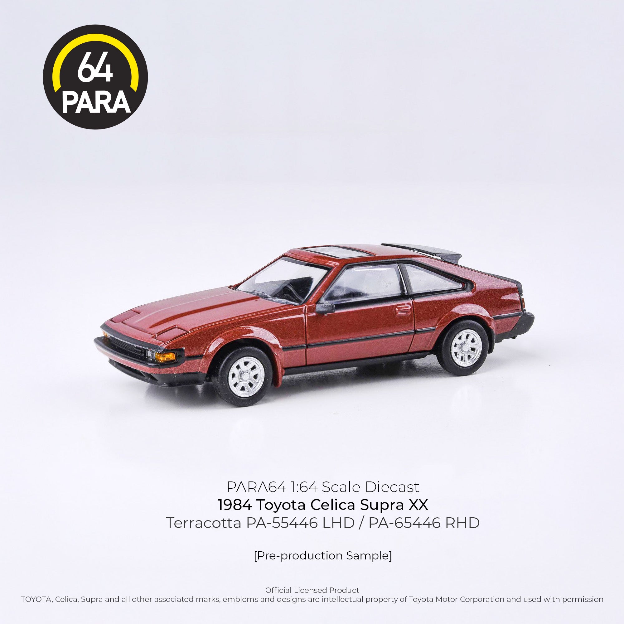 Para64 1/64 1984 Toyota Celica Supra XX Terracotta PA55446 Diecast Scale Model Car