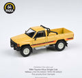 Para64 1/64 1984 Toyota Hilux Single Cab Yellow PA55523 Diecast Scale Model Car
