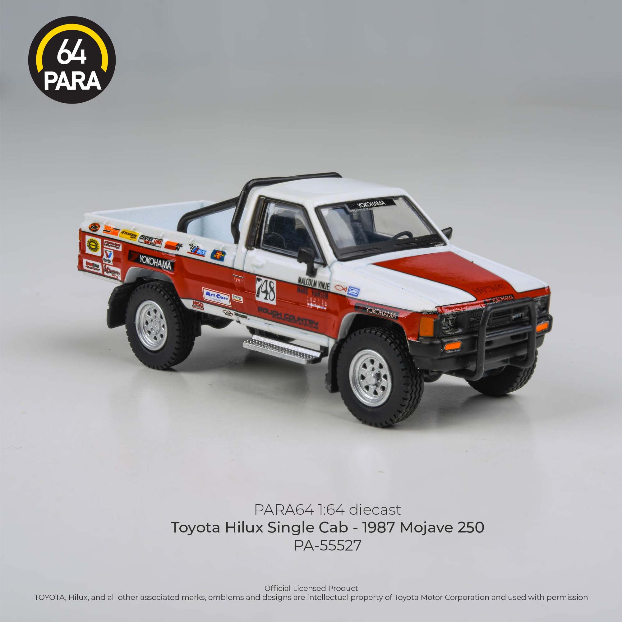 Para64 1/64 Toyota Hilux Single Cab – 1987 Mojave 250 PA55527 Diecast Scale Model Car