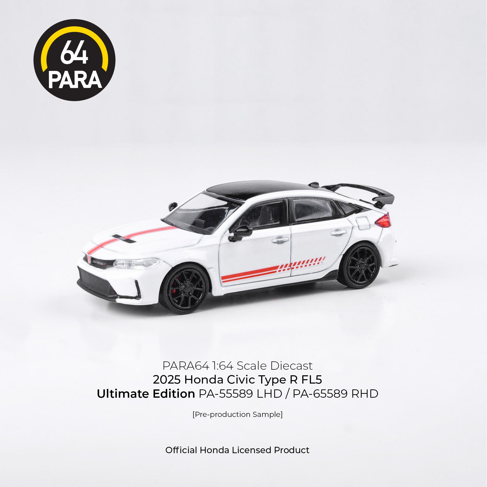 Para64 1/64 2025 Honda Civic Type R FL5 Ultimate Edition PA55589 Diecast Scale Model Car
